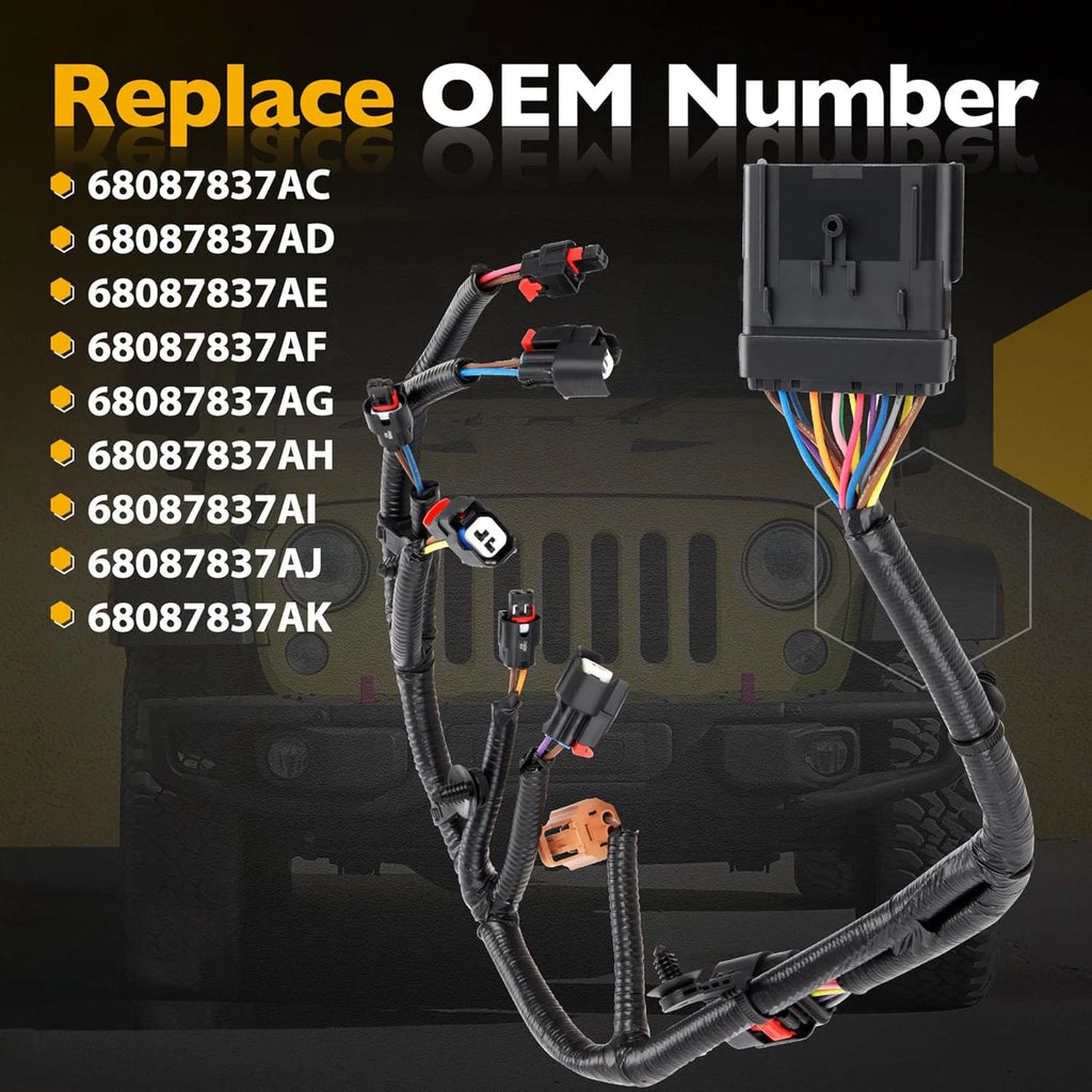 Injector Wiring Harness for Ram 1500, Jeep Wrangler (2012-2024)
