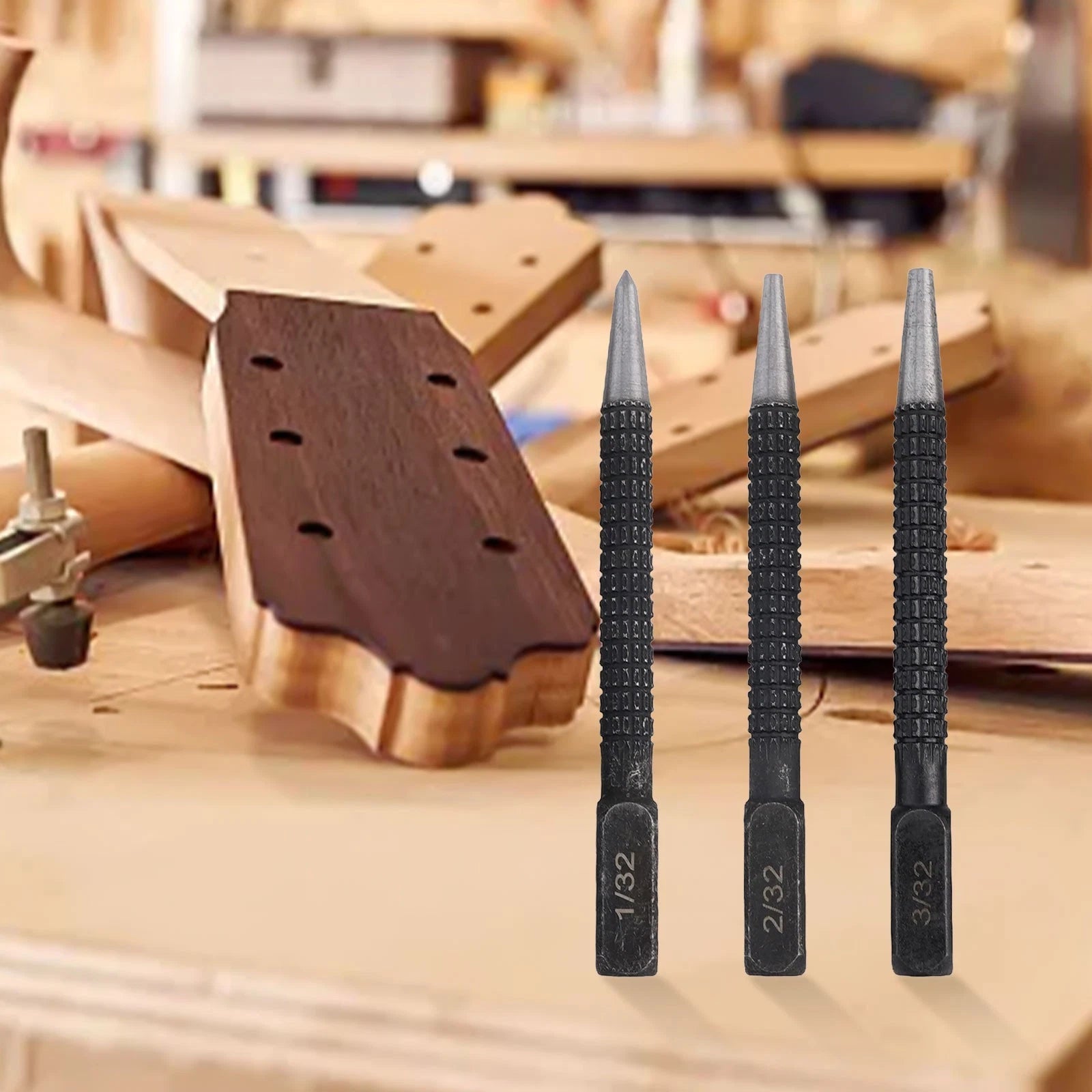Set of 4 Nail Punches for Various Materials