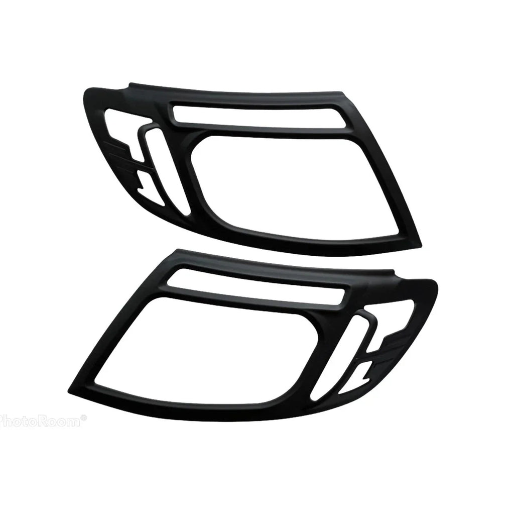 Matte Black Headlight Taillight Lamp Covers for Ford Ranger PX T6 (2011-2015)