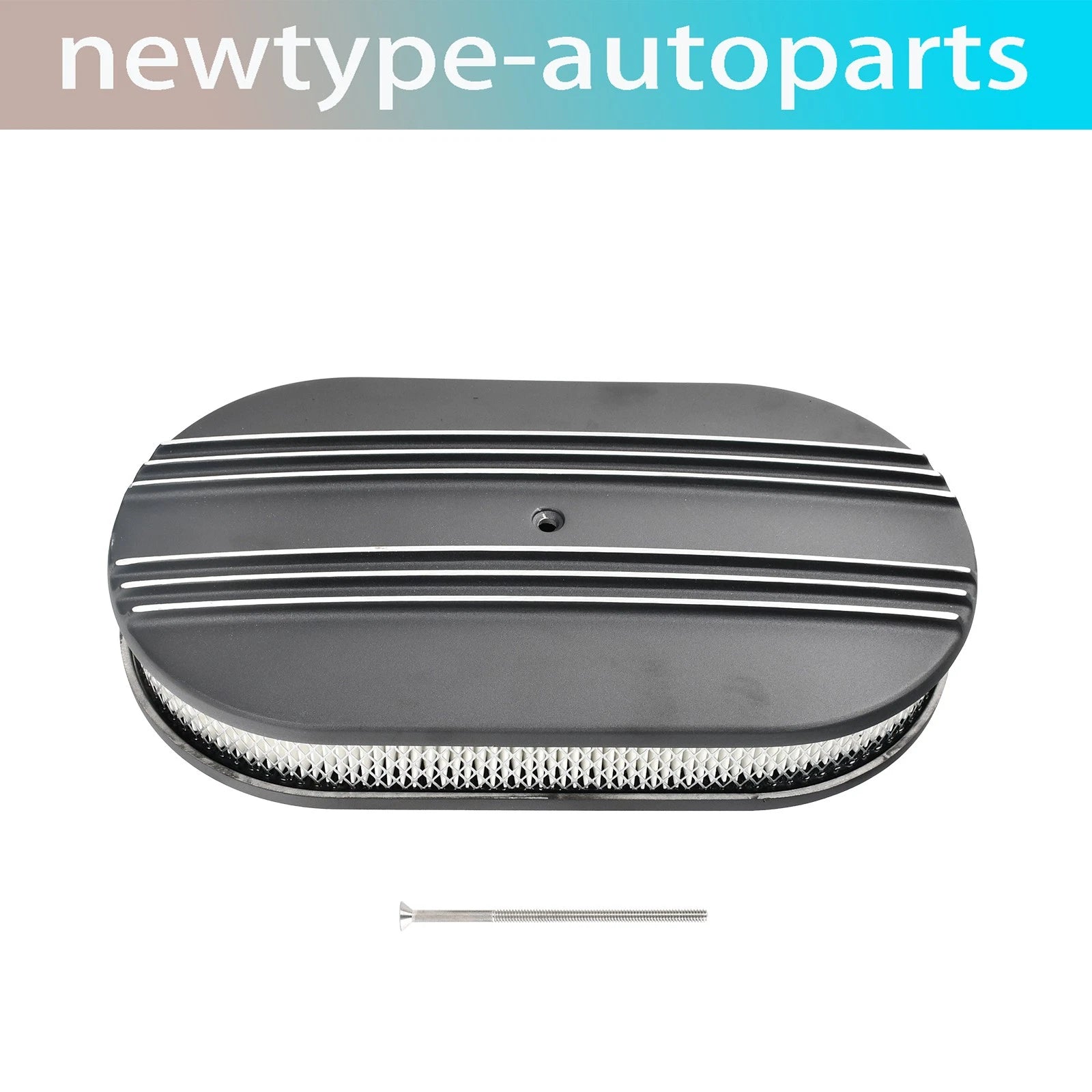 15" Aluminum Oval Air Cleaner Assembly for SBC Chevy Ford (1960–2023)