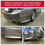 Set of 2 Black Rear Bumper Spoiler Lips for Honda Accord (2013-2015)