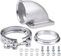 T3 T4 Turbo 3" V-band Clamp 90 Degree Steel Elbow Adapter with Flange
