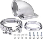 T3 T4 Turbo 3" V-band Clamp 90 Degree Steel Elbow Adapter with Flange