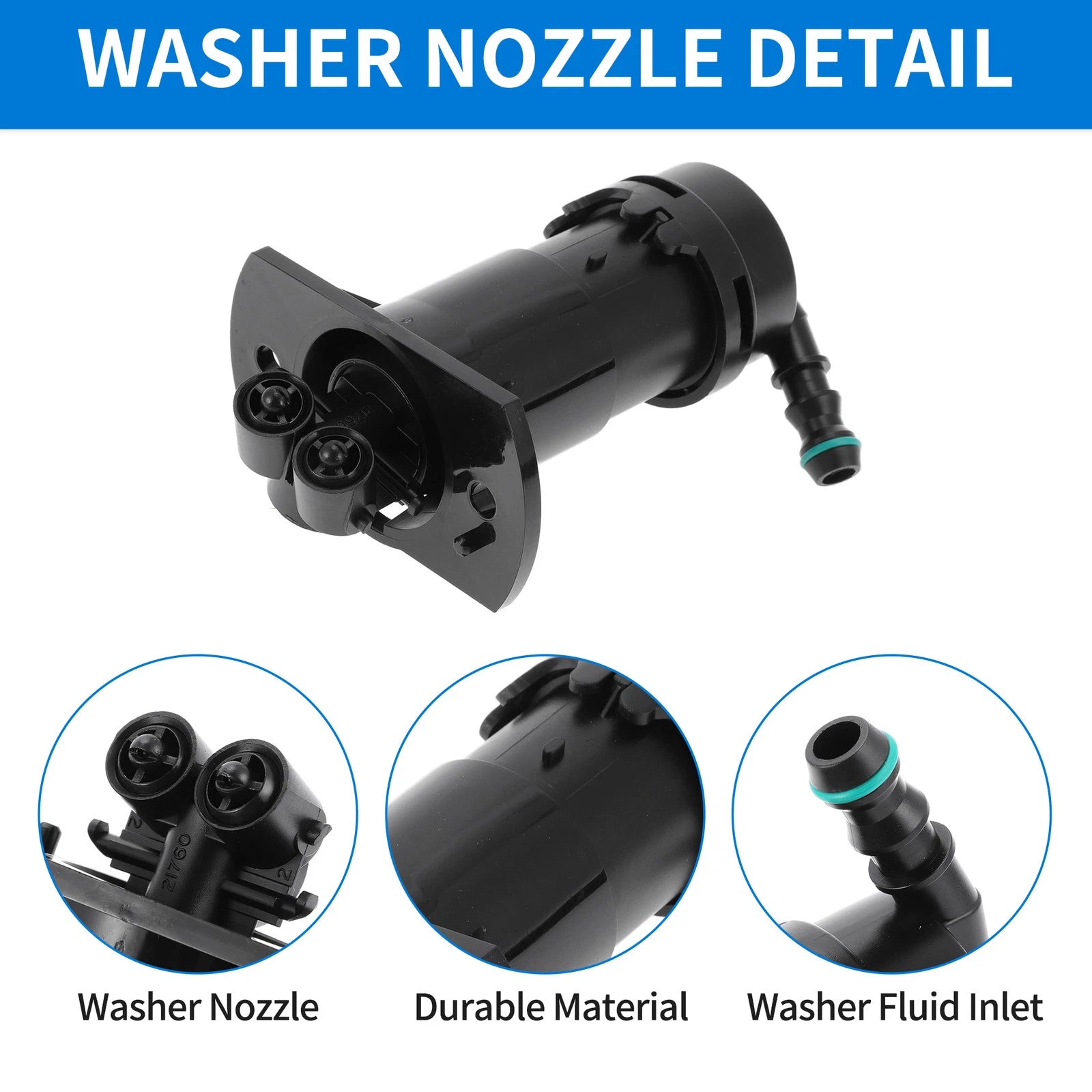 Front Driver Side Headlight Washer Nozzle for Audi A6 (2004–2011) No. 4F0955101