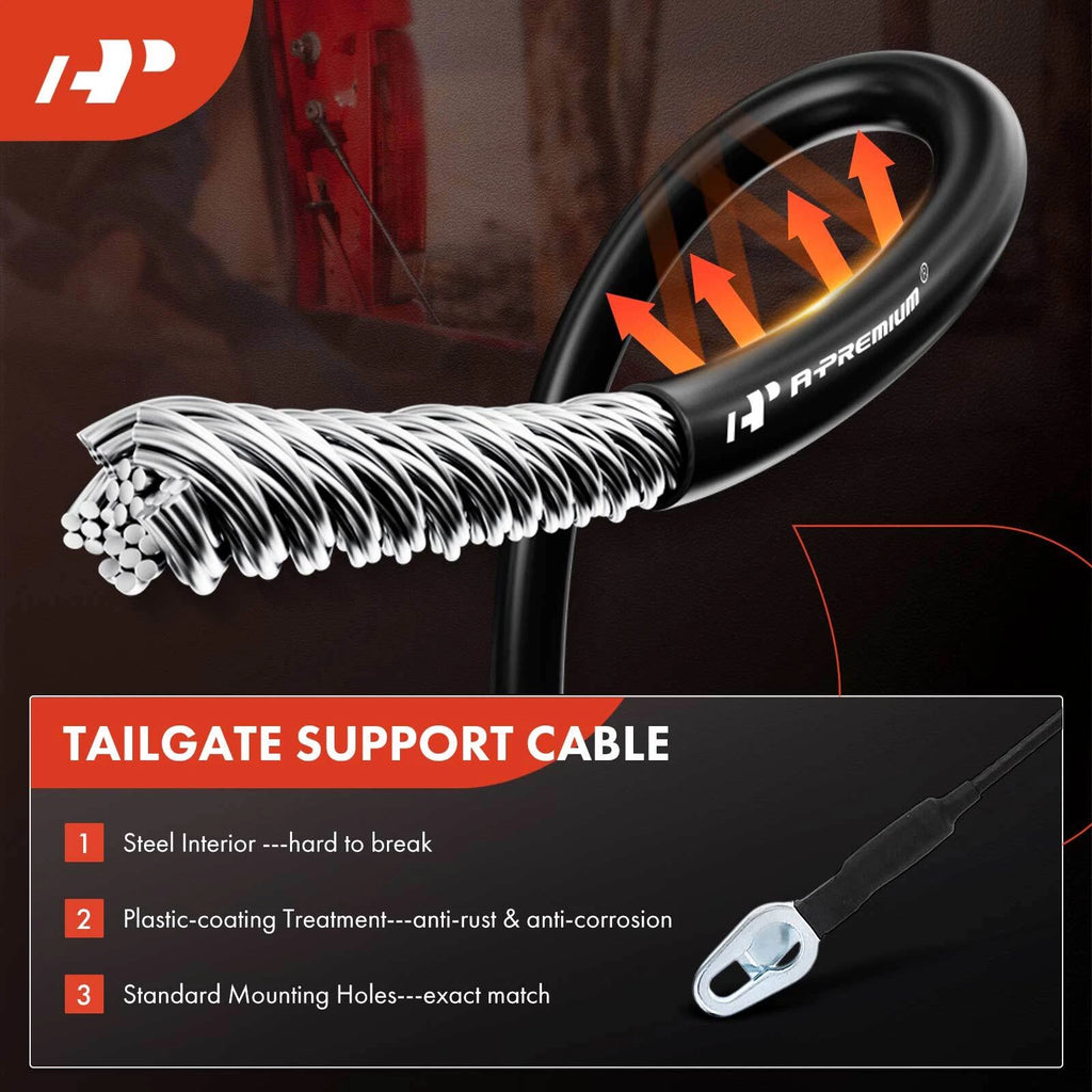 Tailgate Hardware Rebuild Kit with Rod & Cable for Chevy Silverado 1500 (2007-2018)