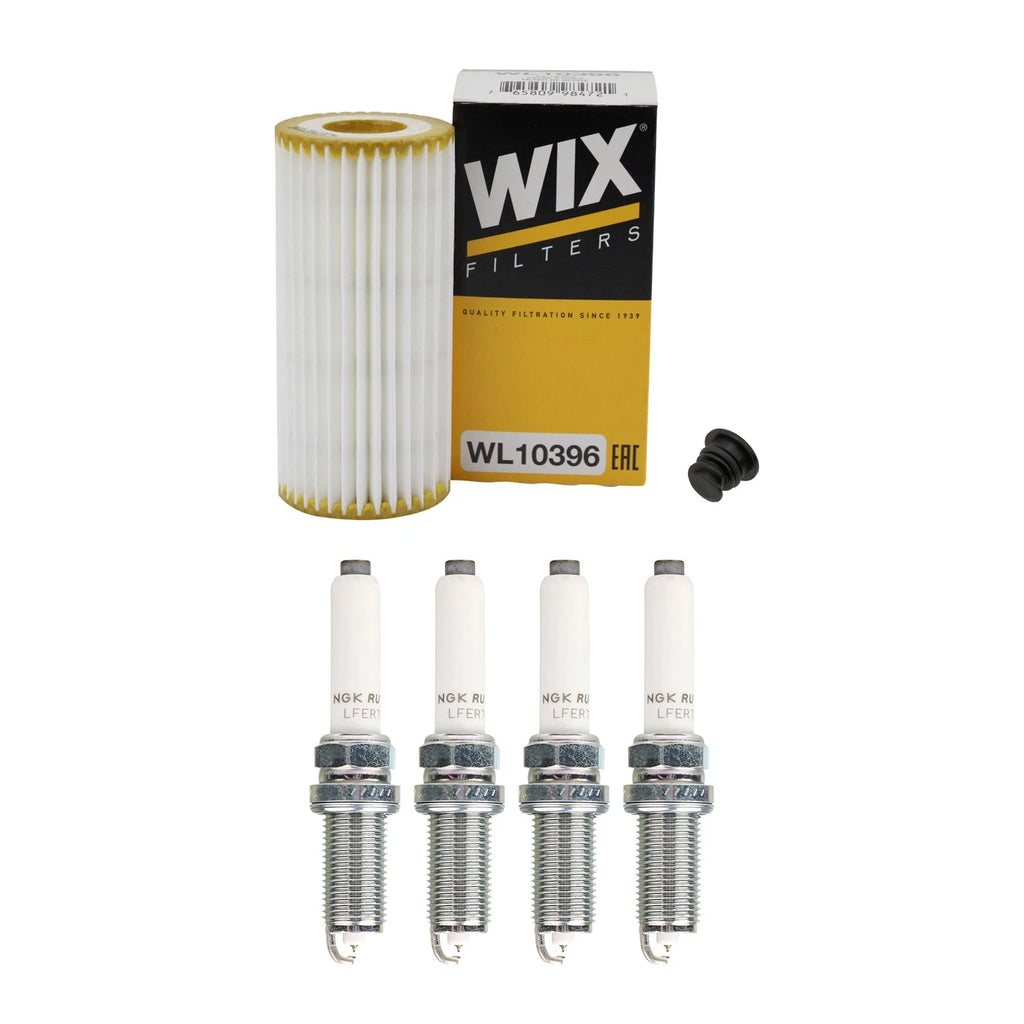 Wix Engine Oil Filter & NGK Spark Plugs Set for Audi A3 A6 TT Quattro, VW Beetle Golf