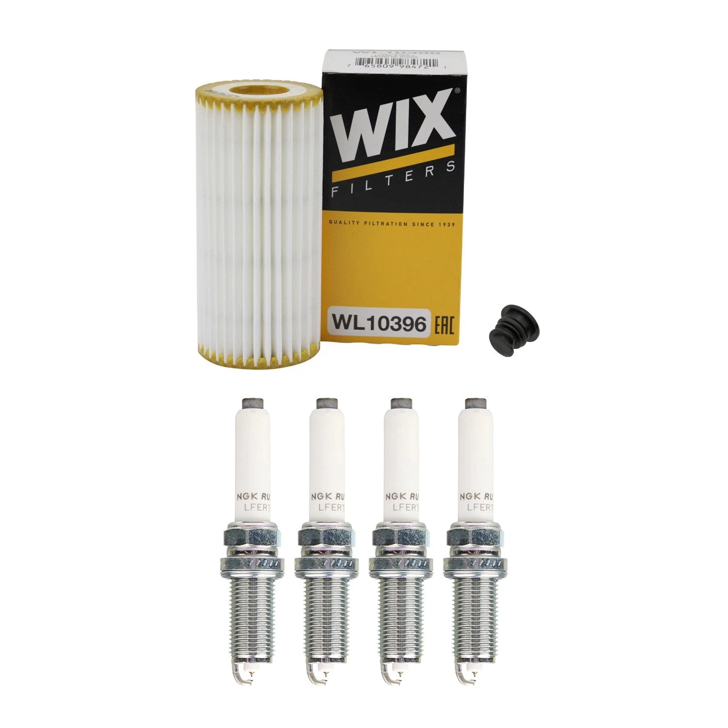 Wix Engine Oil Filter & NGK Spark Plugs Set for Audi A3 A6 TT Quattro, VW Beetle Golf