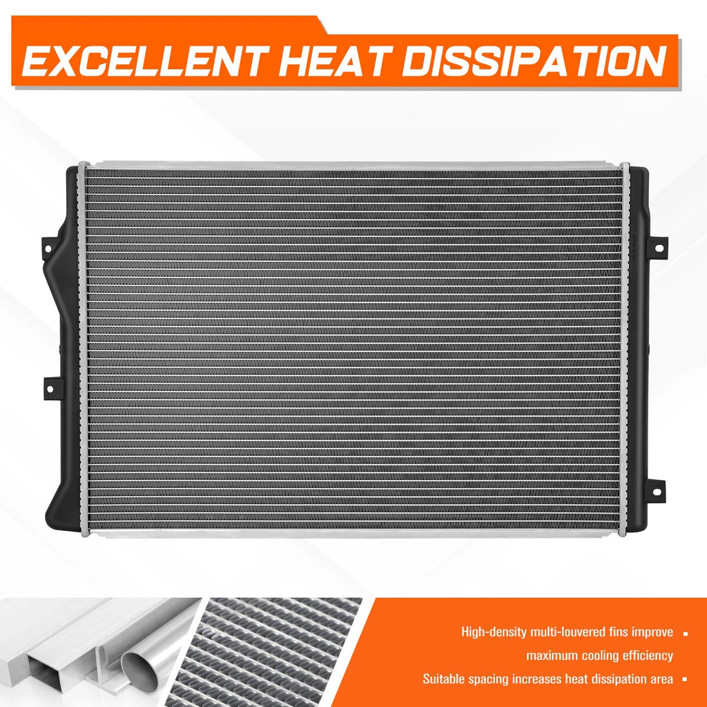 Aluminum Core Cooling Radiator for VW Beetle CC Eos GTI 2011–2017