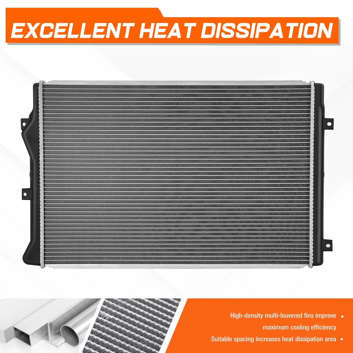 Aluminum Core Cooling Radiator for VW Beetle CC Eos GTI 2011–2017