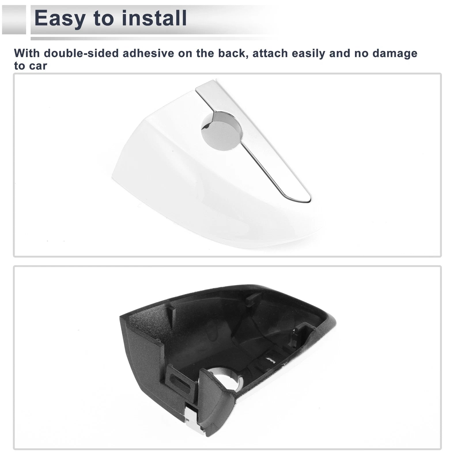 Front Left Door Handle Lock Cylinder Cover for Toyota Corolla (2014–2018) White
