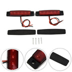 2 x 6LED Red Sealed Turn Brake Stop Tail Light Lamp for Truck Trailer RV Boat