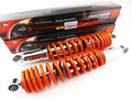 365mm JBS Orange/Chrome Shock Absorbers for Kawasaki KV250 AGI (1983-1988)
