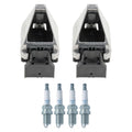 Set of 2 Ignition Coils & 4 NGK V-Power Spark Plugs for W202 C220 (1994–1996)