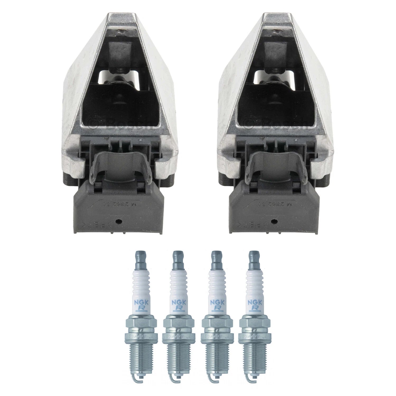 Set of 2 Ignition Coils & 4 NGK V-Power Spark Plugs for W202 C220 (1994–1996)