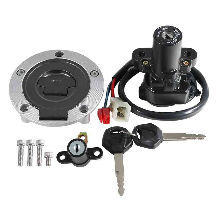Ignition Key Switch & Fuel Tank Cap Set for Yamaha FZ6R FZ6N FZ6S FZ8S (2004–2015)