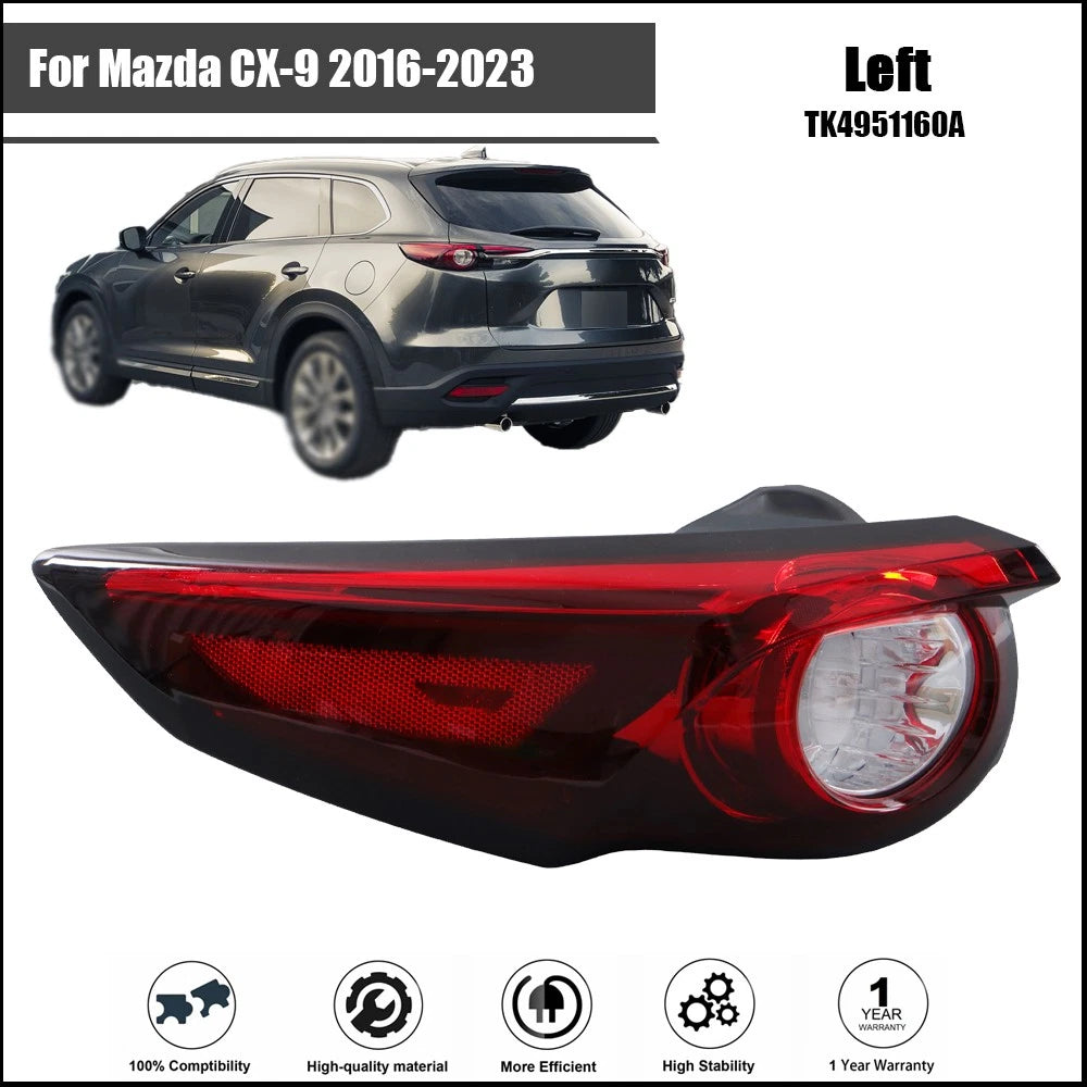 Tail Light Assembly for Mazda CX-9 (2016–2023) LED Driver Side