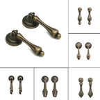 Set of 10 Antique Bronze Door Drop Pull Handles for Cabinet Drawer
