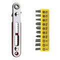 11pcs Ratchet Wrench Set with Bits for Automotive Repair Tools