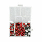 Set of 4 Verkleidungsschrauben for M5/M6 (158) - Red Aluminum