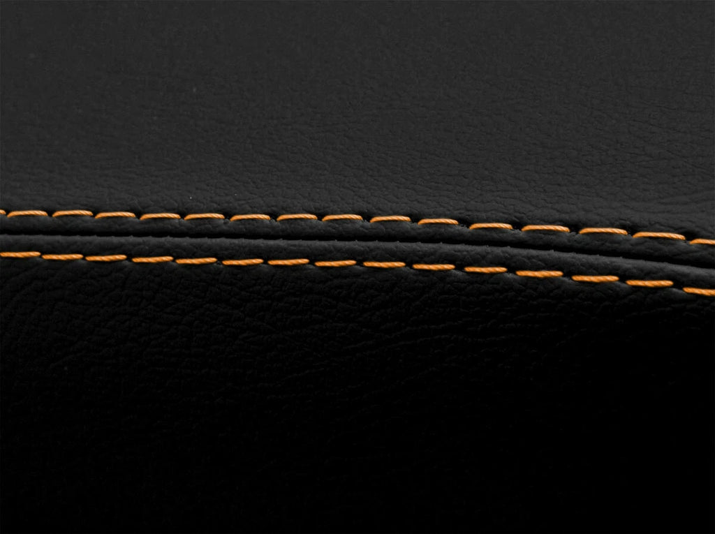 Leather Console Lid Armrest Cover for Ford Edge (2011–2020) Orange Stitch