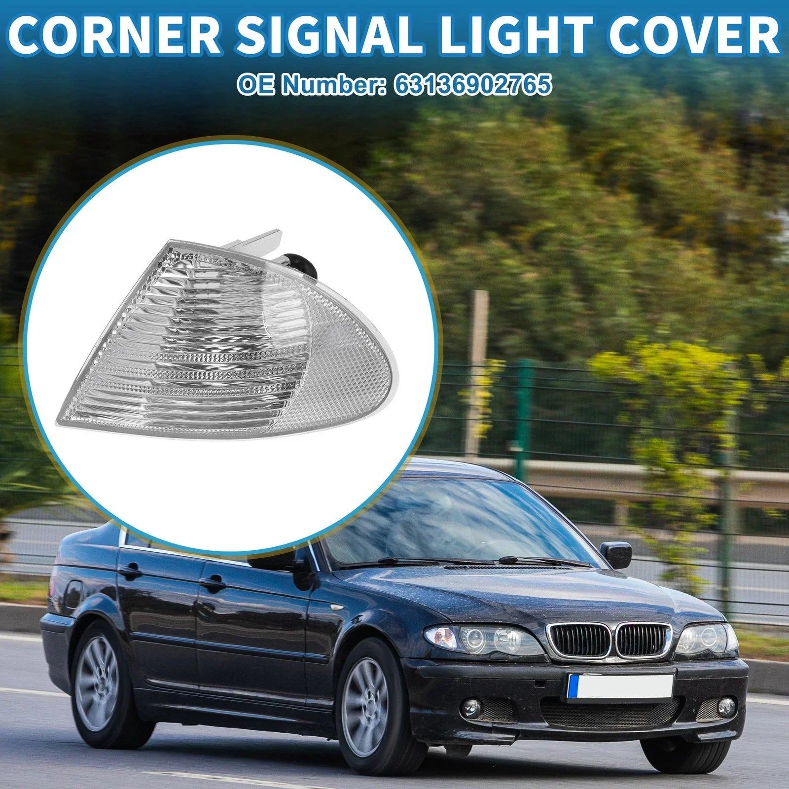 1 x Left Corner Signal Light Cover for BMW 3 Series (1999-2001)