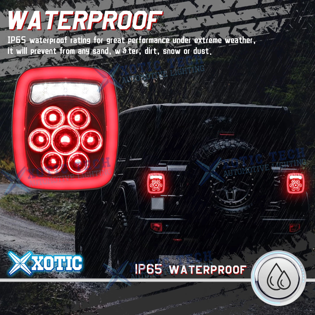 LED Truck Trailer Stop Turn Tail Back Up Light Red/White for 31 Stud Mount (2010-2020)