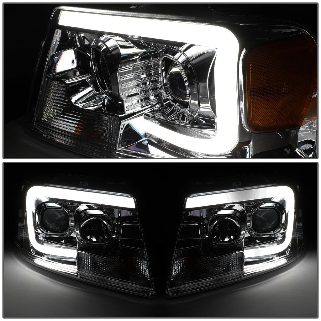 LED DRL Projector Headlight for Ford F150 Mark LT (2004–2008) Smoked/Amber