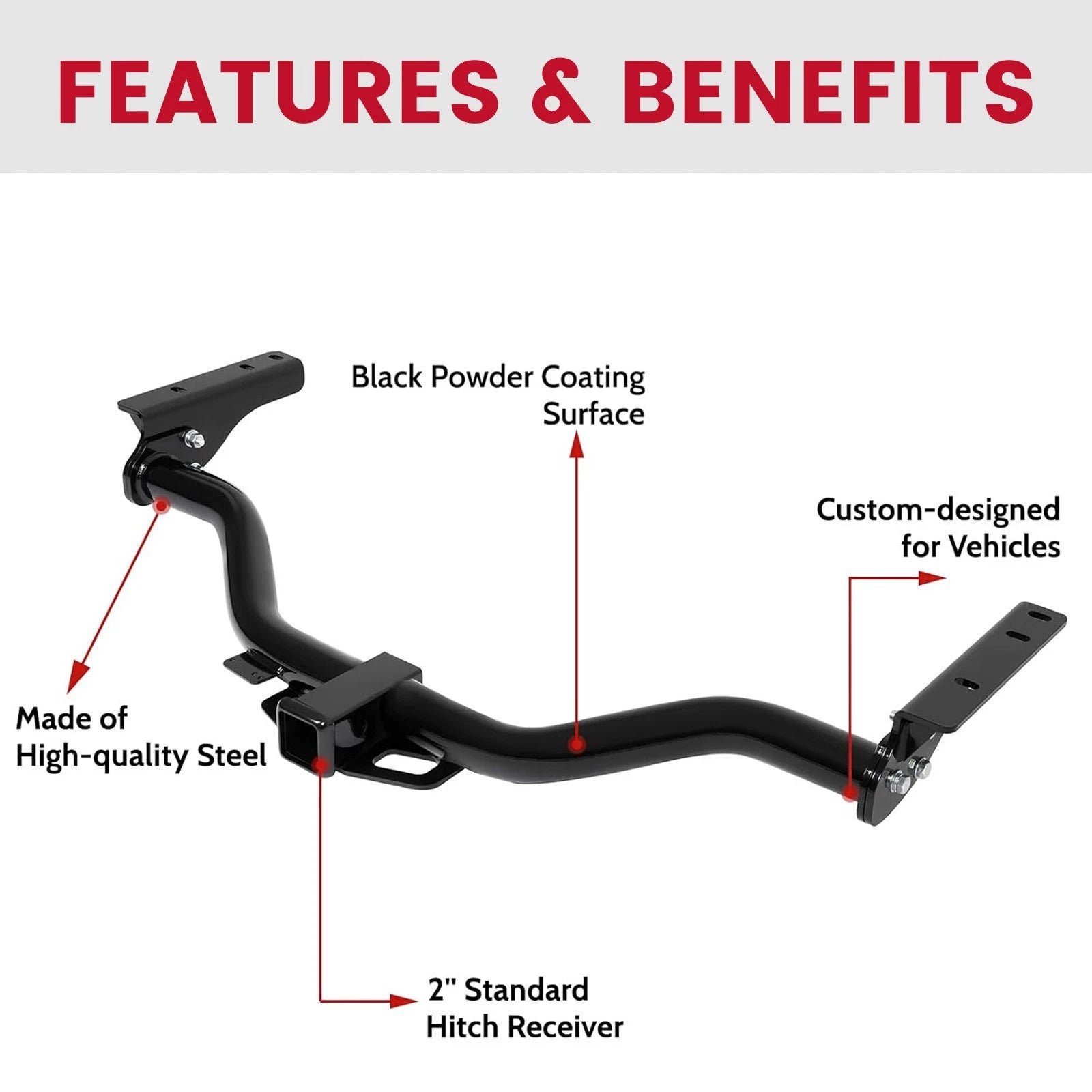 2" Class 3 Trailer Hitch for Infiniti QX60 (2014-2021) & JX35 (2013)