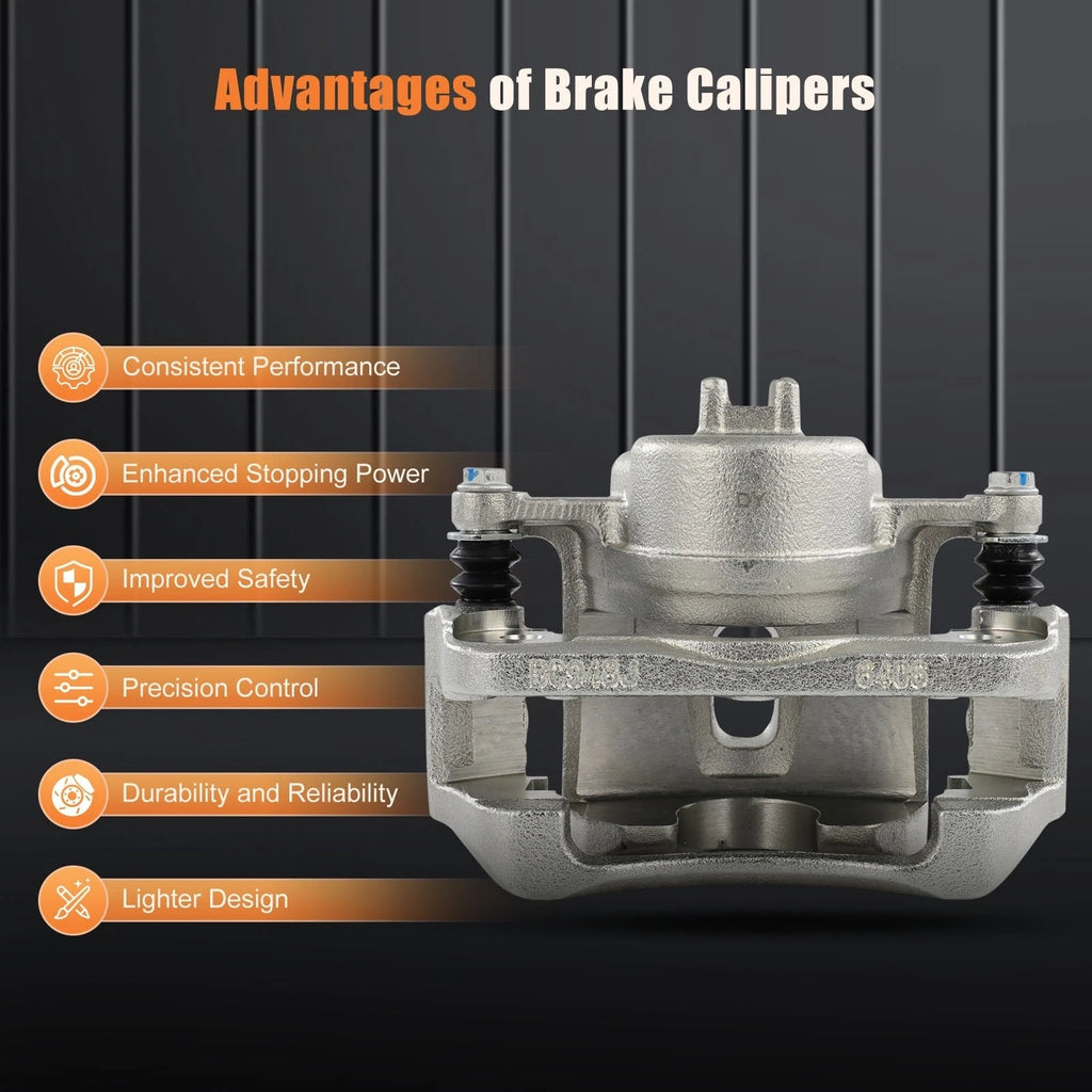 Front Pair Brake Calipers w/ Bracket for Honda Pilot (2003–2008)