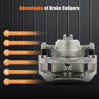 Front Pair Brake Calipers w/ Bracket for Honda Pilot (2003–2008)