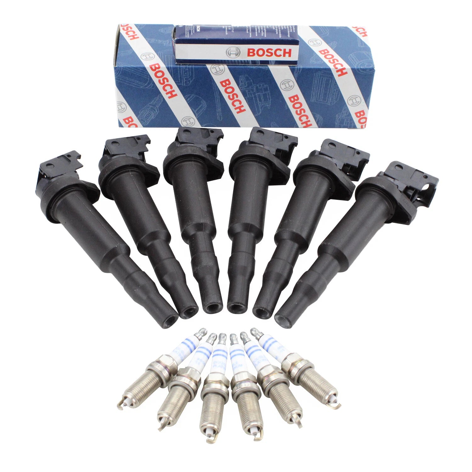 Set of 6 Ignition Coils & 6 Spark Plugs for BMW 3.0 L6 N51 N52 (2006–2013)