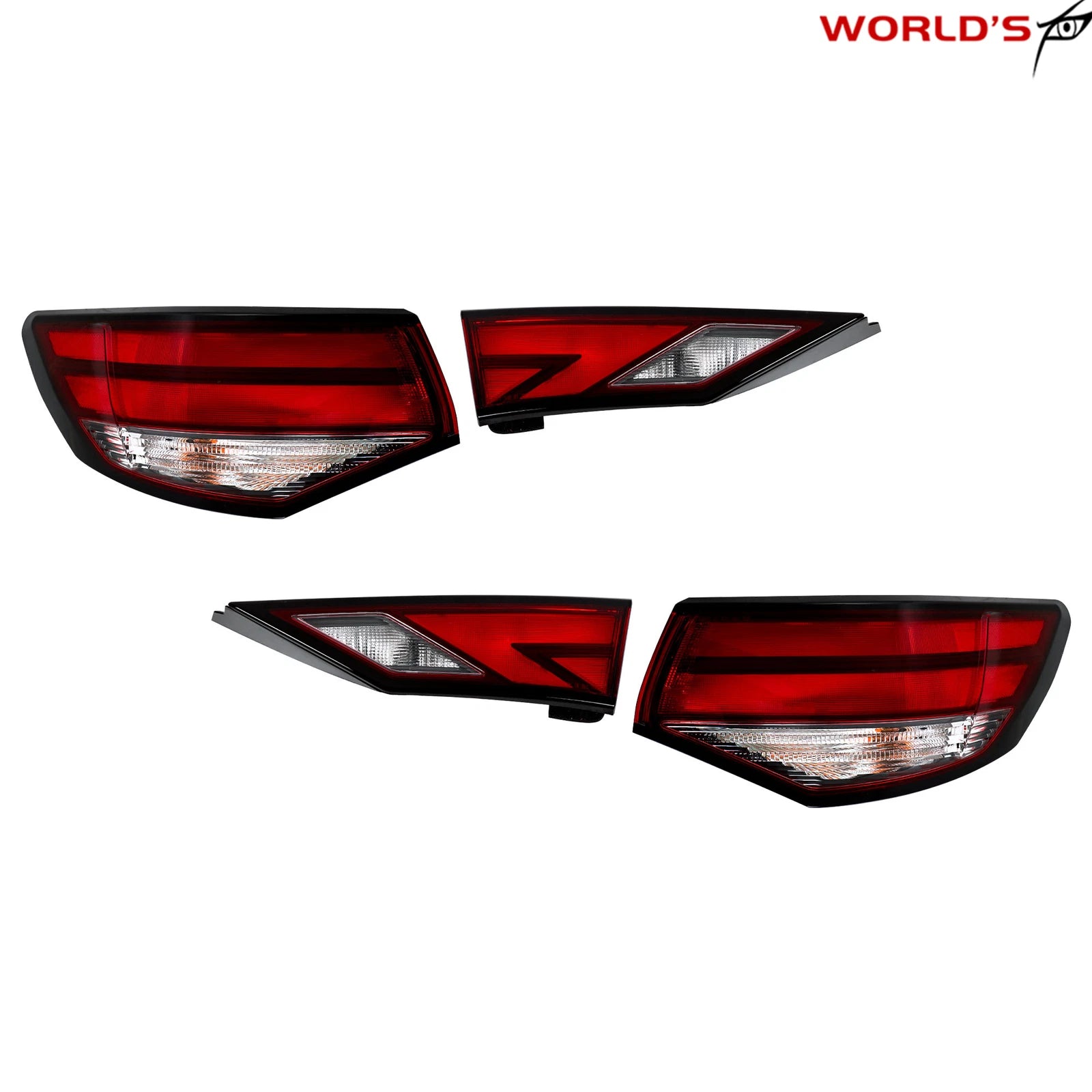 Set of 2 Red Tail Lights for Nissan Sentra (2021–2023)