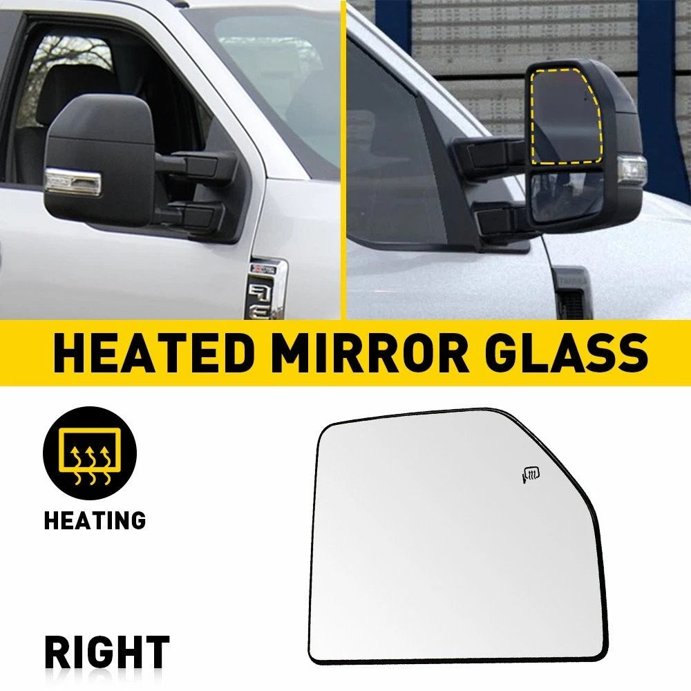 Heated Right Passenger Side Glass Mirror for Ford F150 (2015–2020)