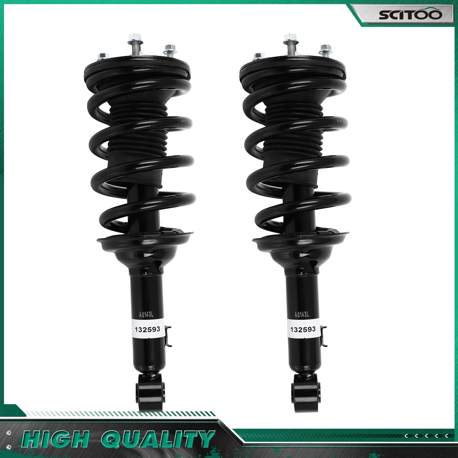 2X Complete Struts & Coil Spring Assembly for Toyota Tacoma (2005–2015)