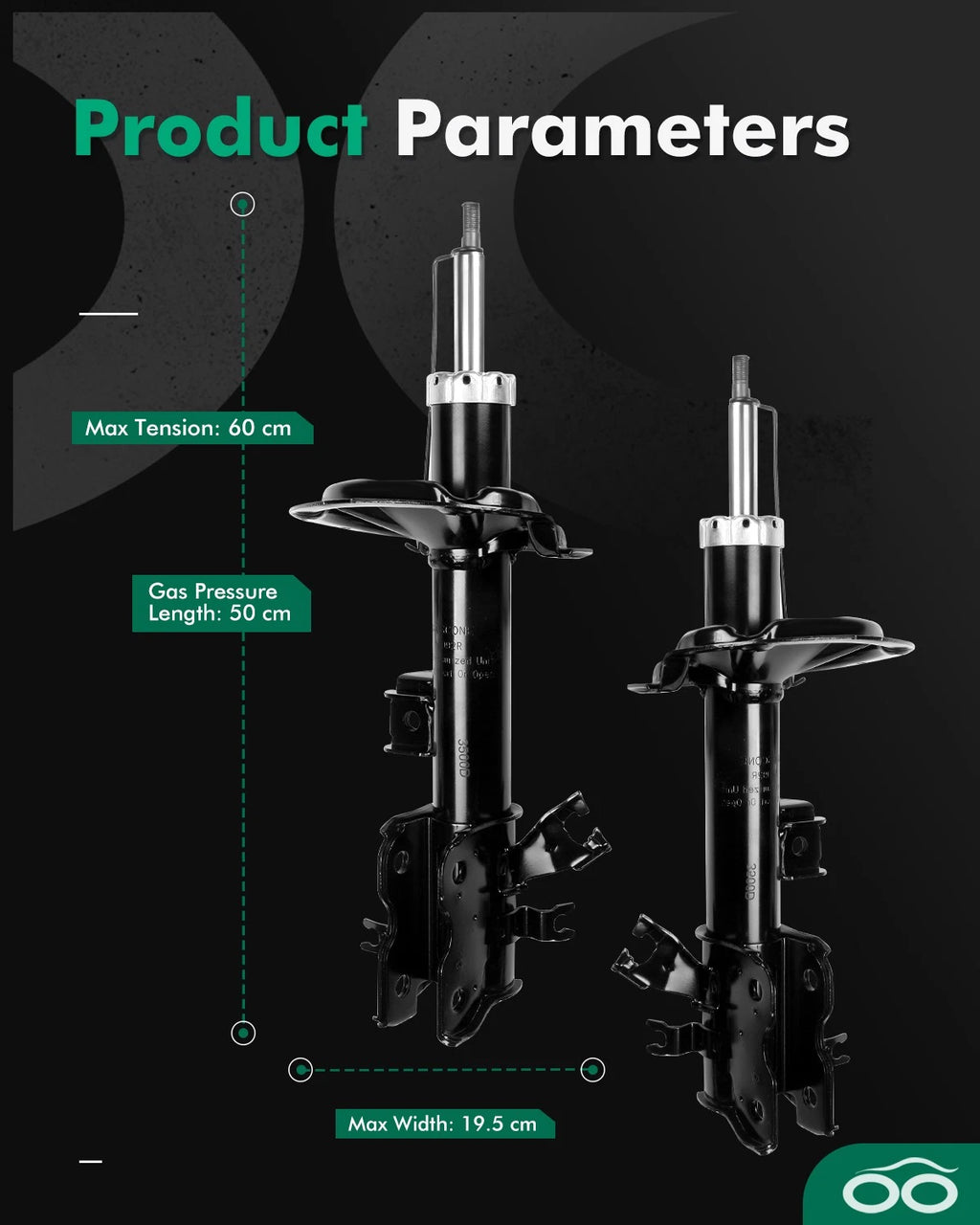 Pair Front Struts Shocks for Infiniti FX35 FX45 (2003–2008)