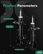 Pair Front Struts Shocks for Infiniti FX35 FX45 (2003–2008)