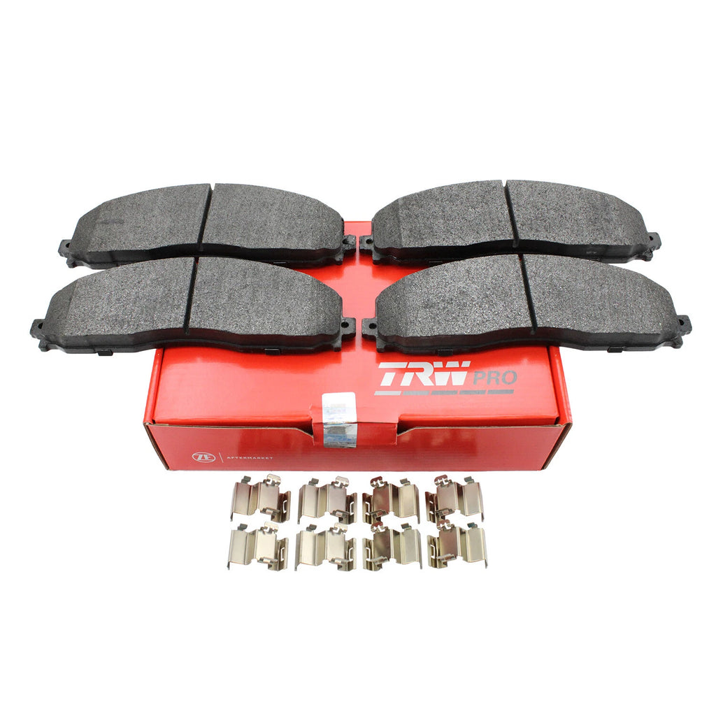 Set of 4 TRW Pro Metallic Slotted Brake Pads for Ford F-250 F-350 (1999–2023)