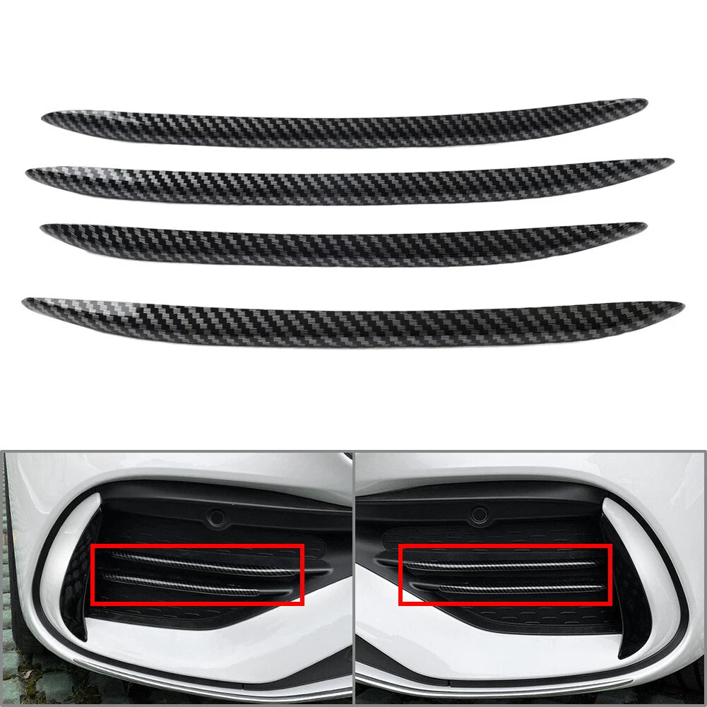Set of 4 Front Bumper Splitter Fins for Mercedes Benz C-Class