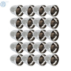 Set of 20 Chrome Lug Nut Covers for Semi Truck (Push-On, 33mm)