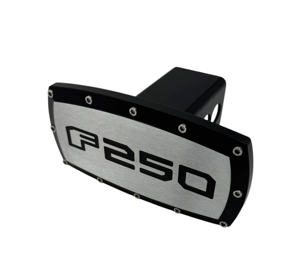 Tow Hitch Cover with Allen Bolts for Black Ford F-250 2 Inch Receiver (2017–2024)