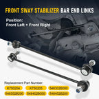 Set of 2 Front Sway Bar Links for Hyundai Santa Fe Veracruz Kia Sorento (2007–2012)