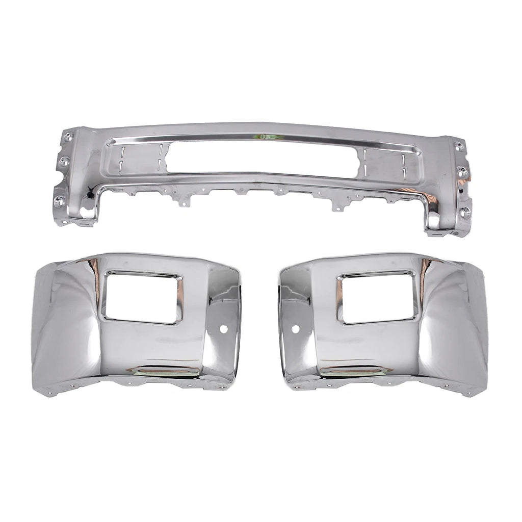 Front Bumper for Chevy Silverado 2500 HD (2015–2019) Chrome with Fog Light Holes