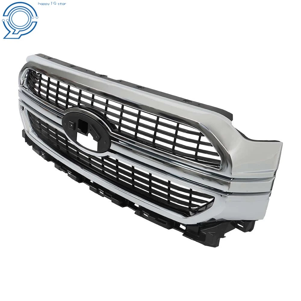 Front Bumper Grille for Ford F-150 (2021-2022) Silver Chrome