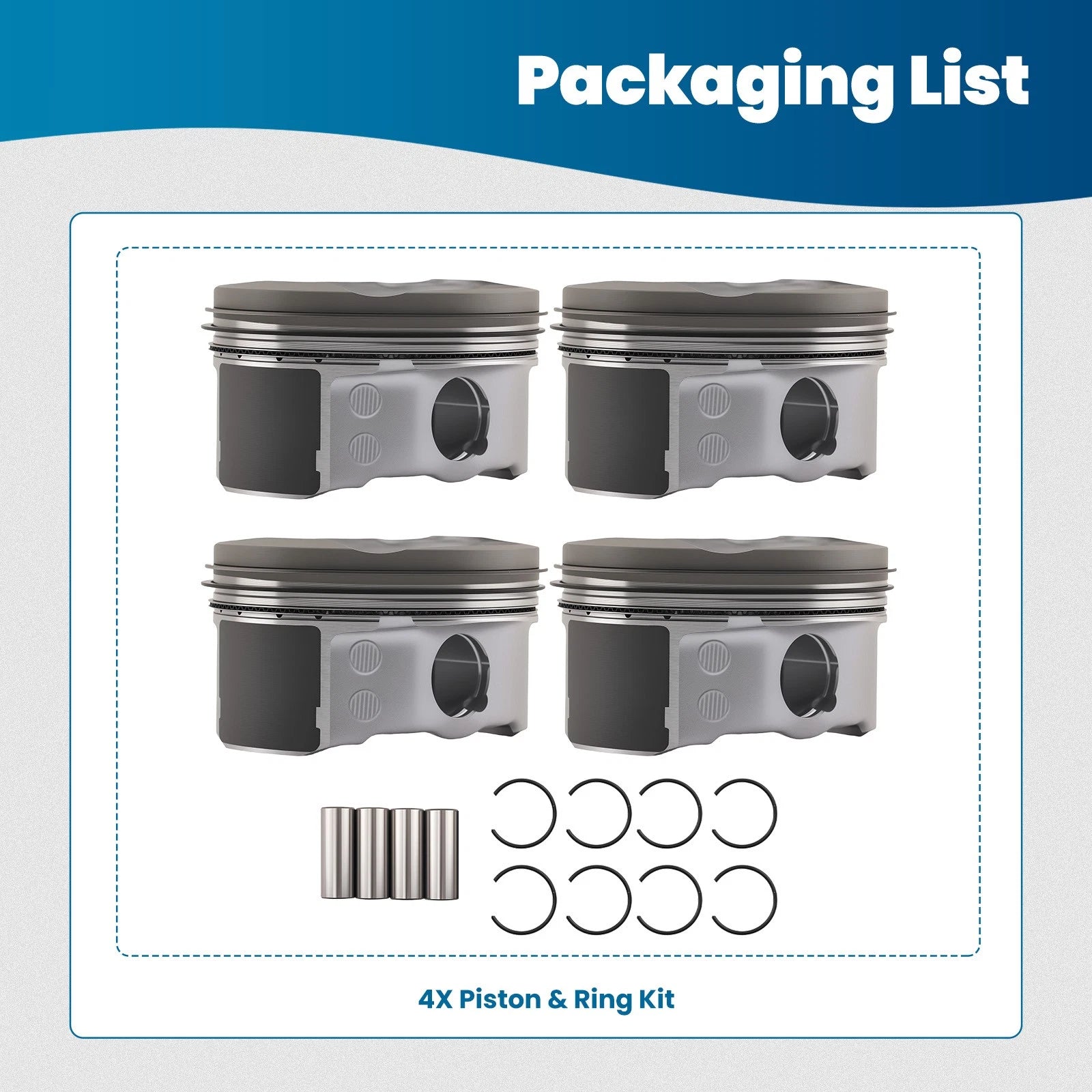 Pistons with Rings for Toyota Camry (2007–2009), Toyota Matrix (2009–2013) 2AZFE