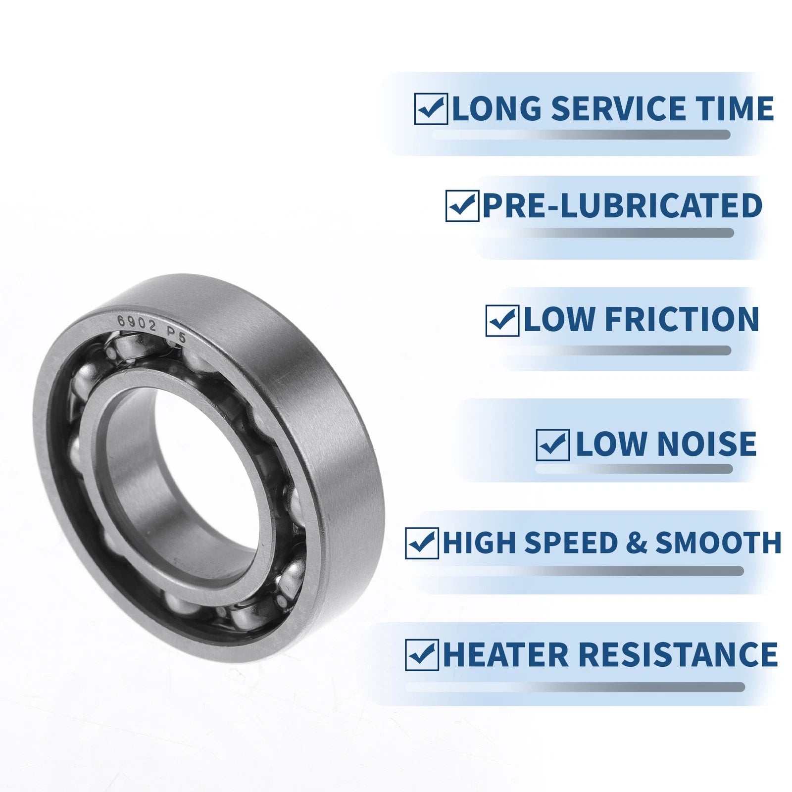 6902 Deep Groove Ball Bearing for Scooter Skateboard Wheel (P5, 15x28x7mm)