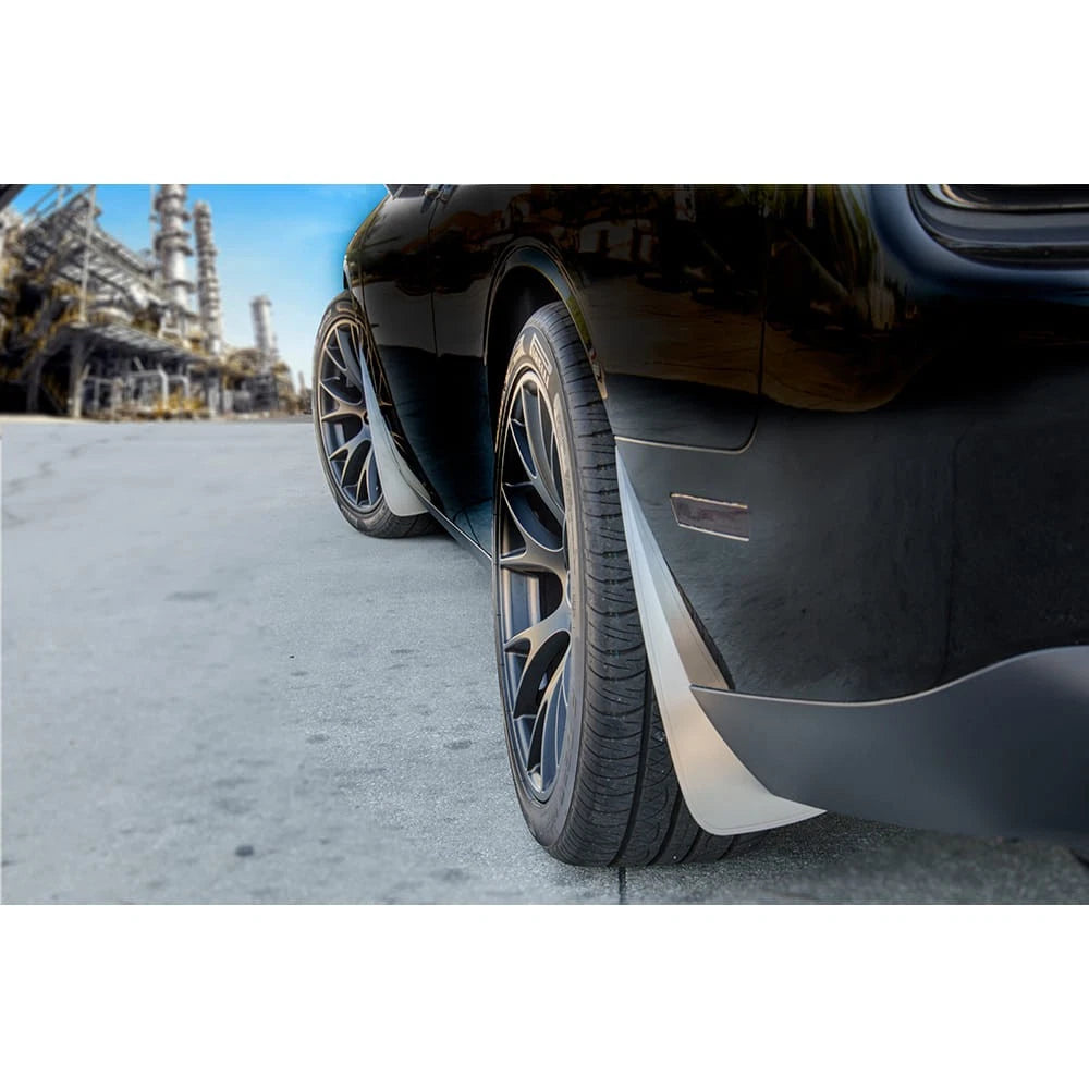 Mud Sport Guards Brushed Stainless with ABS Backing for Dodge Challenger (2015–2017)