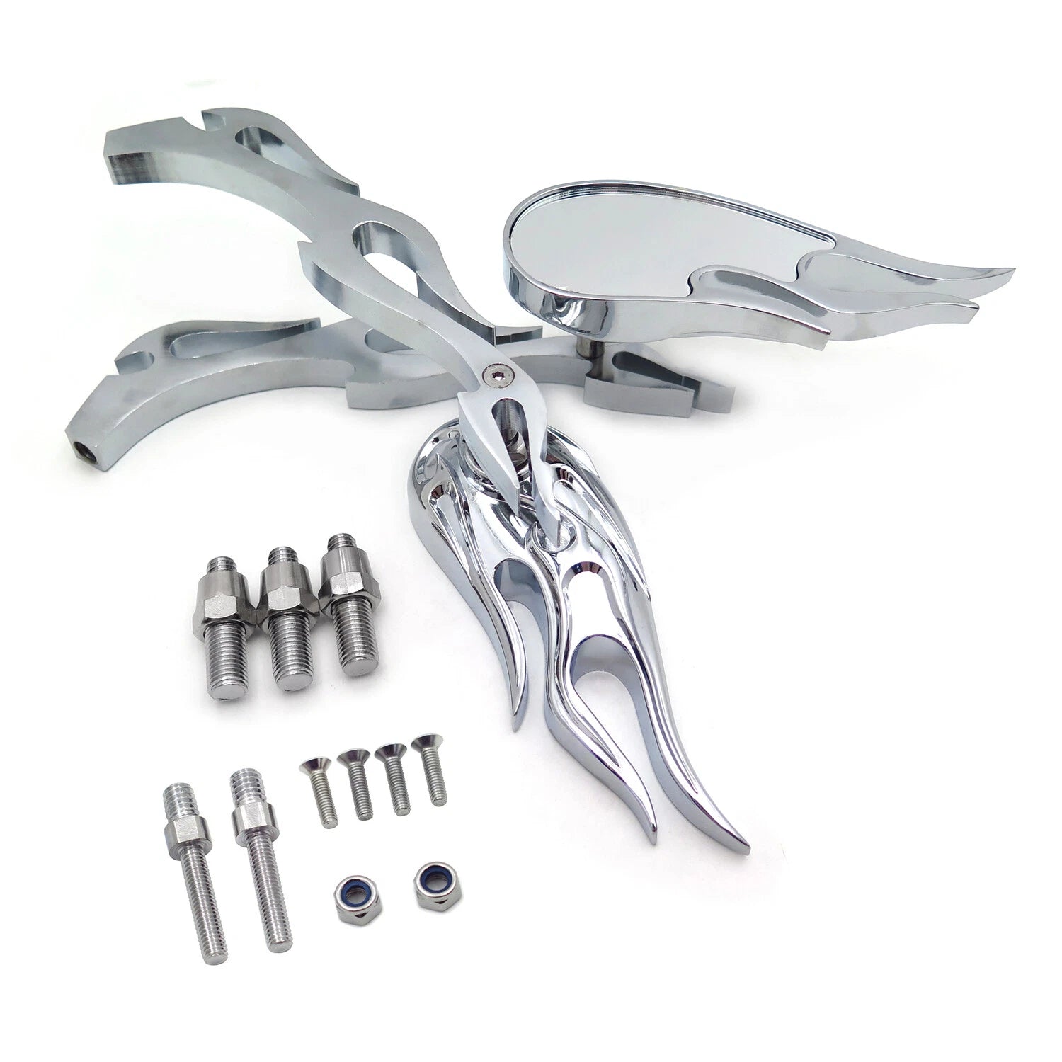 Chrome Running Mirrors for Honda Kawasaki Suzuki Hayabusa Yamaha R1 R6