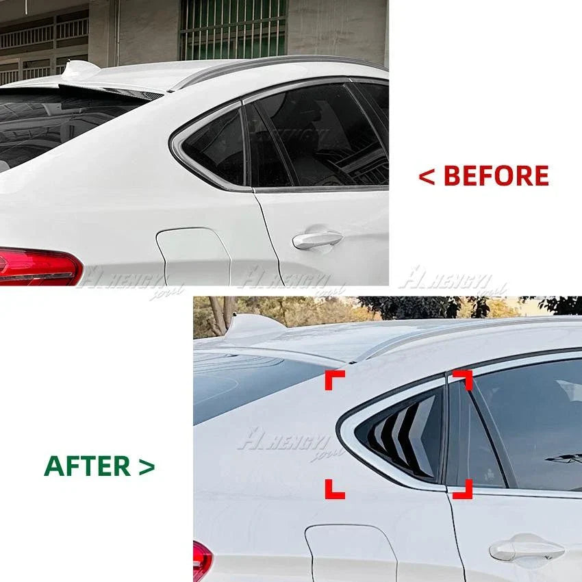 Rear Window Louver Vent Shade Shutter Cover for BMW X6 (2015–2019)