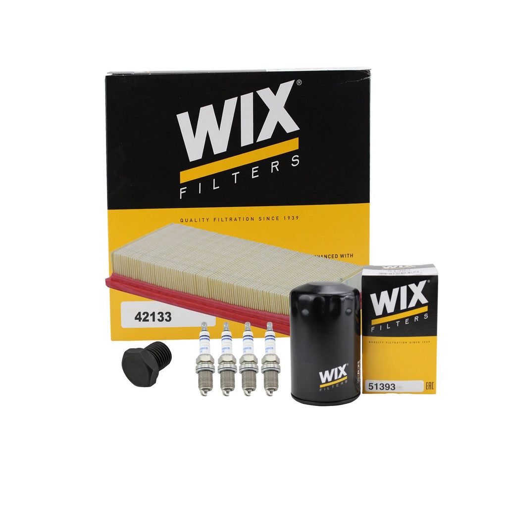 Wix Engine Air Oil Filters & Bosch Spark Plug Kit for Audi Fox (1973–1992)