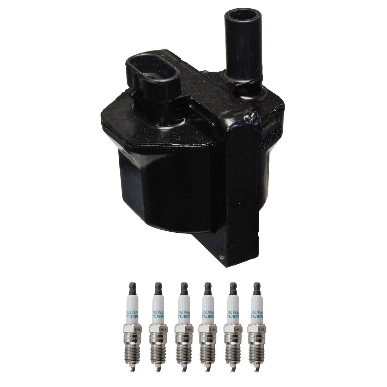 Denso Ignition Coil & 6 Iridium Spark Plugs Kit for GMC Sierra 1500 (2014–2018)